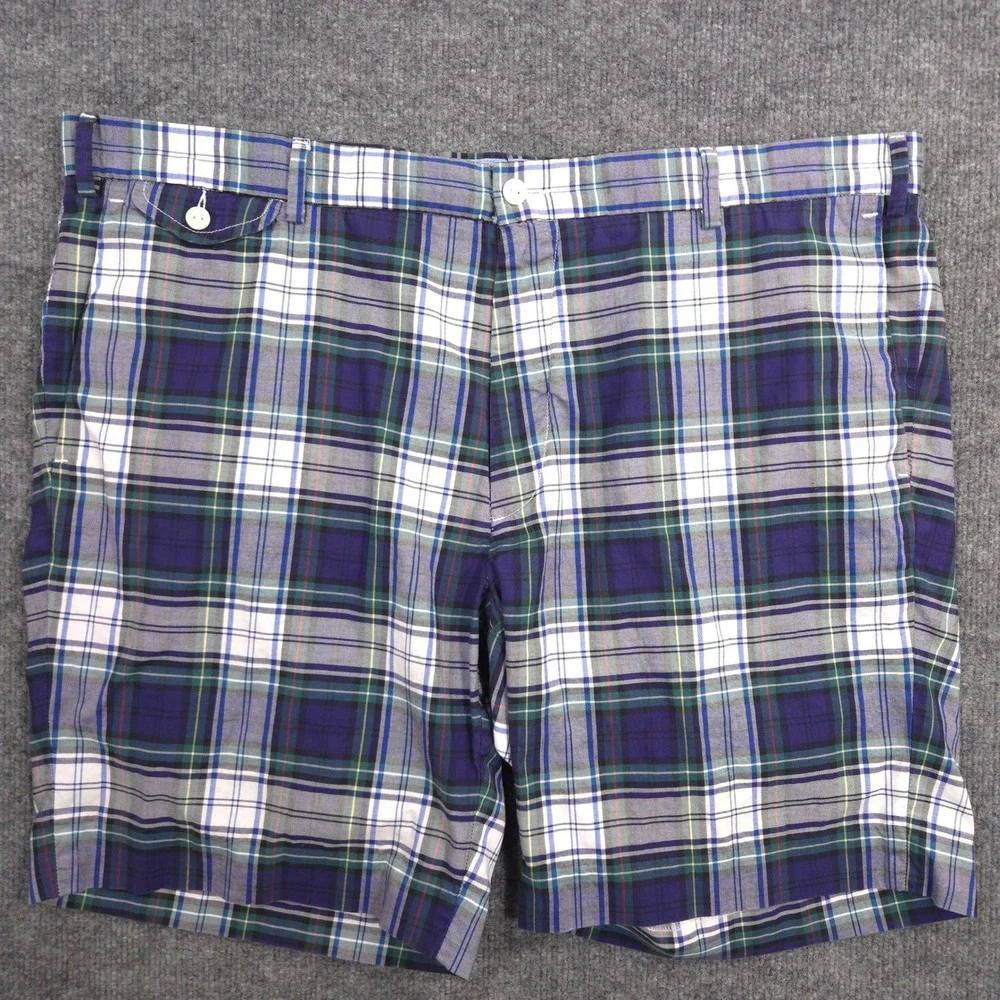 Polo Ralph Lauren Shorts Mens‎ 40 Tartan Plaid Chino Slim GI Fit Coin Pocket